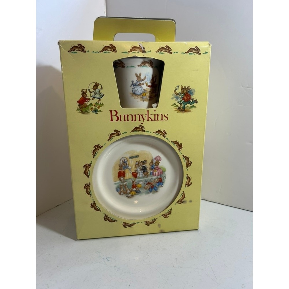 Royal Doulton Bunnykins 3 Piece Childrens Set Bowl Mug Plate Vintage England